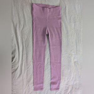 Pact Organic Cotton Light Purple Ribbed Leggings Small